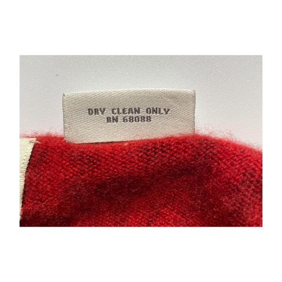 Neiman Marcus 100% Cashmere Red Leopard Print Sweater Size L - Picture 6 of 13